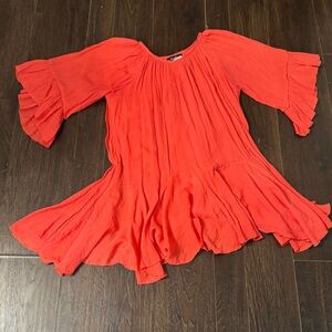 Orange Asymmetrical Dress with Vibrant Style